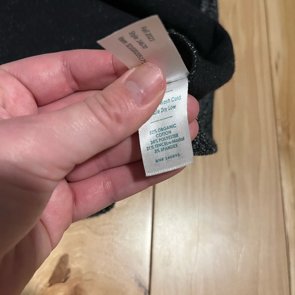 Marine Layer Long Sleeve Top Marled Cropped Organic Cotton Blend Gray Crew Neck - Picture 5 of 7